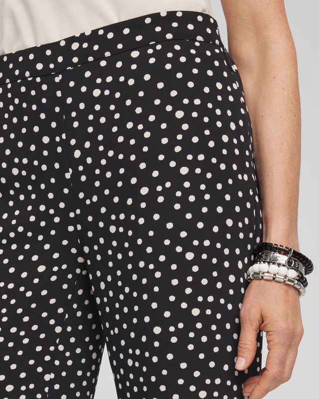 Chico's Black Label Dotted Slim Ankle Pants Size Chico's 1 (M)